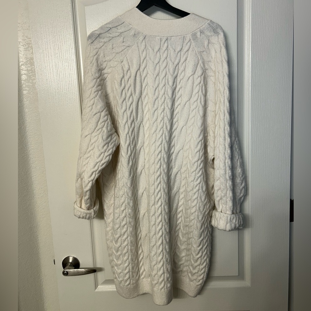 Cream Cable Knit Sweater Mini Dress - Picture 4 of 8